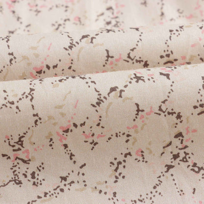 女童米色碎花棉睡衣套装