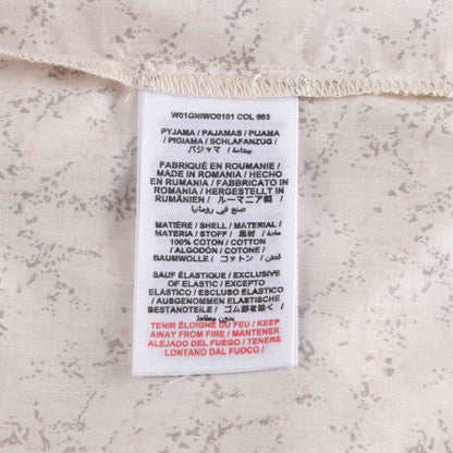 女童米色碎花棉睡衣套装