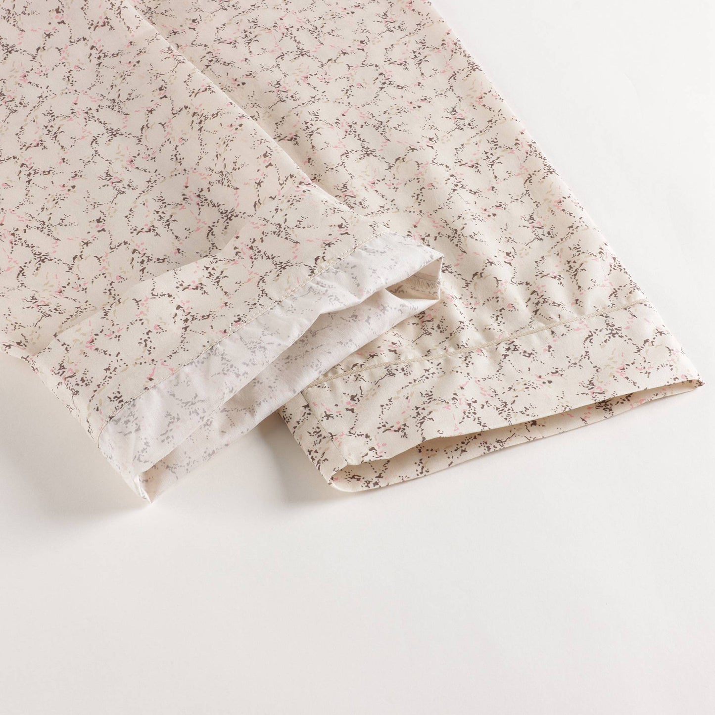 女童米色碎花棉睡衣套装