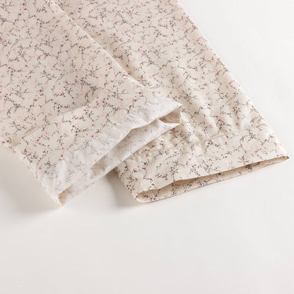 女童米色碎花棉睡衣套装