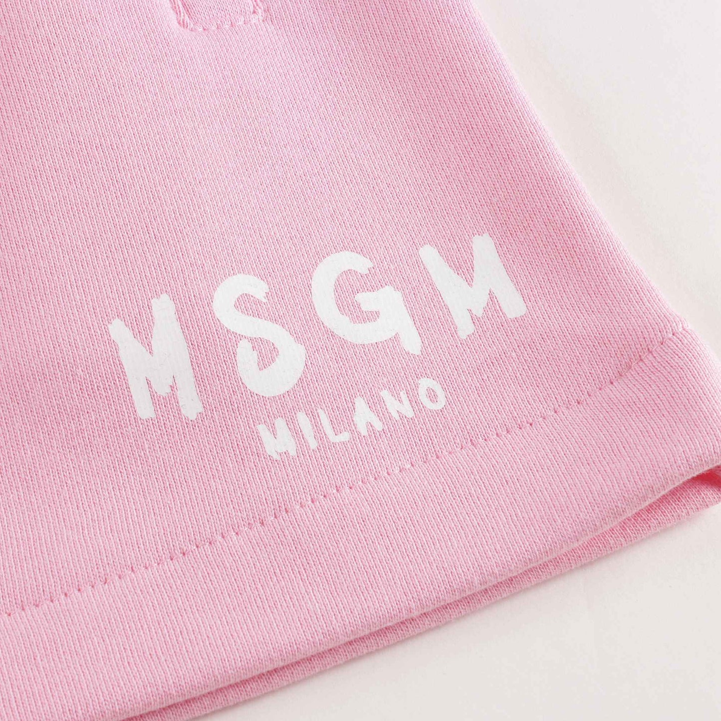 女童粉色Logo棉短裙