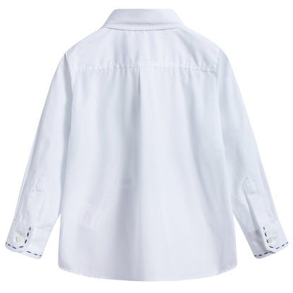 Baby Boys White Cotton T-shirt