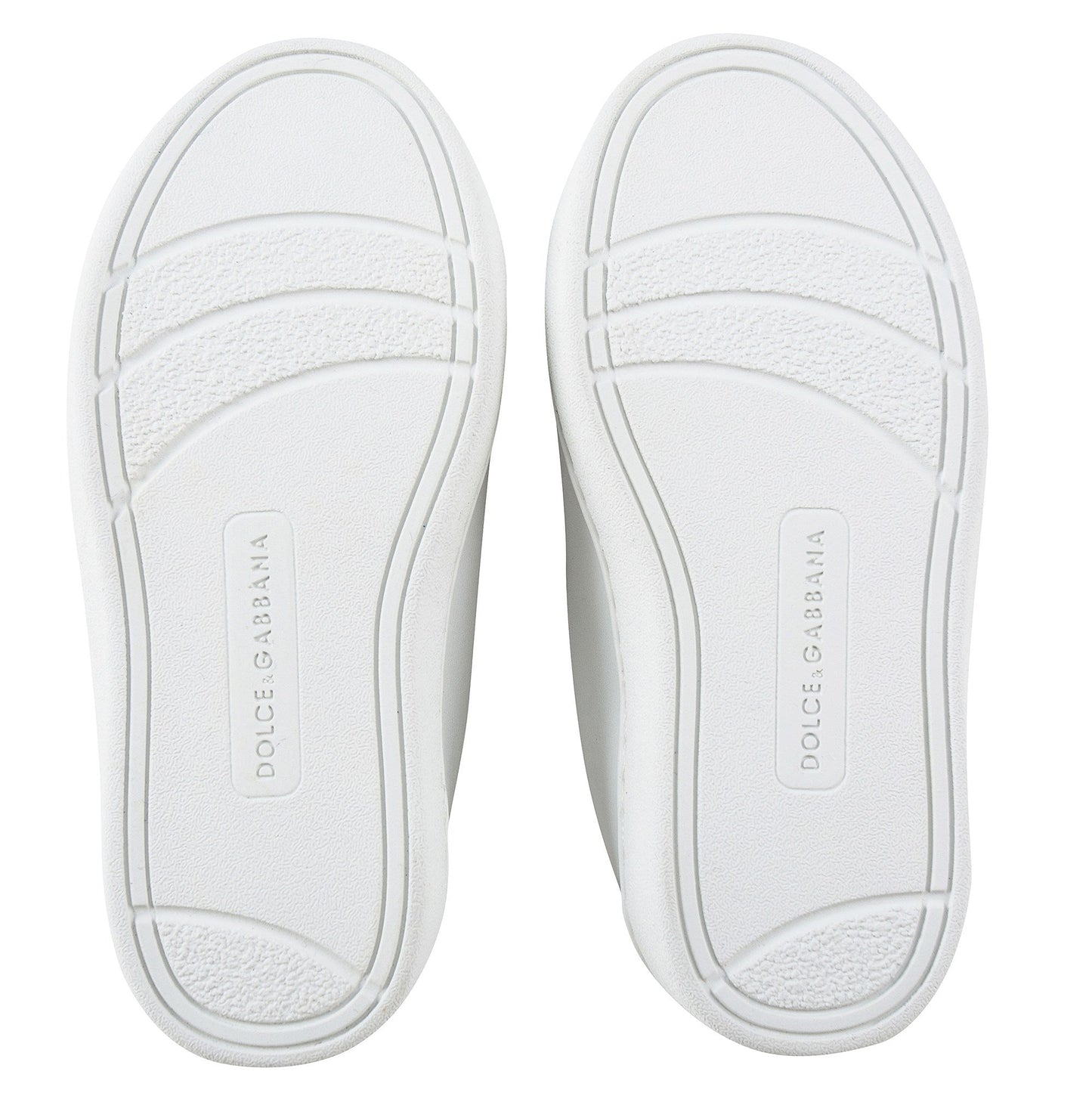 Girls White Leather  “DG"  Shoes