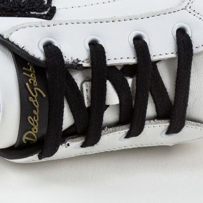 Girls White Leather  “DG"  Shoes
