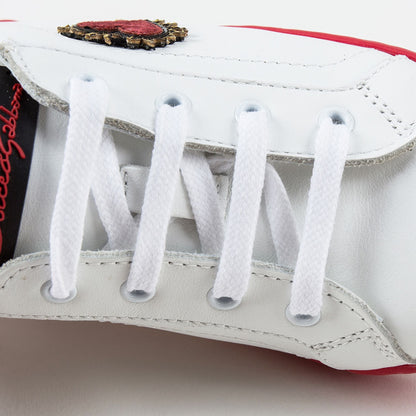Girls White Leather "Love" Shoes