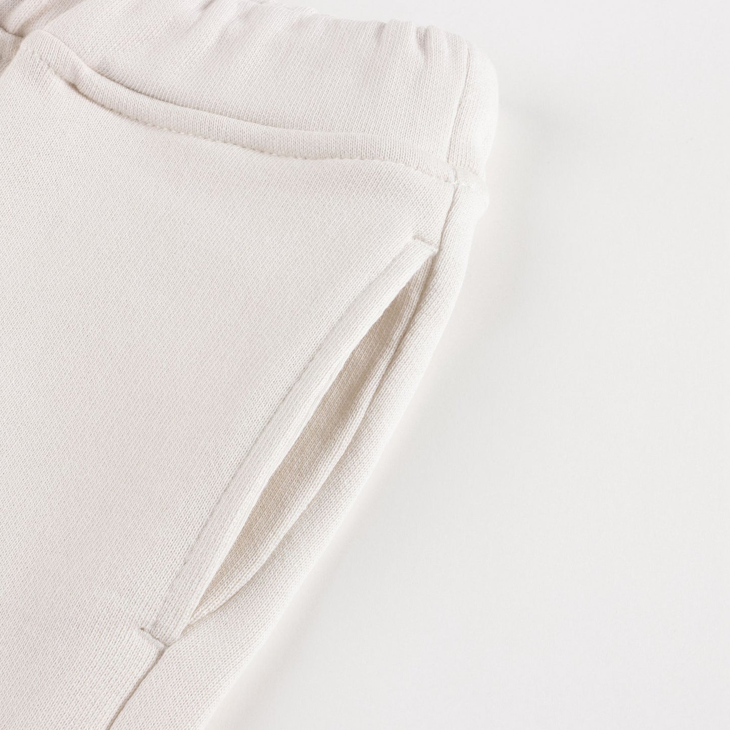 Girls White Cotton Shorts