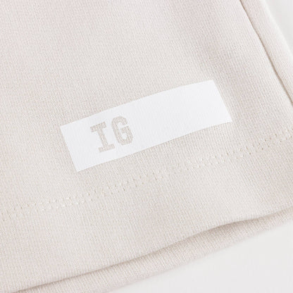 Girls White Cotton Shorts
