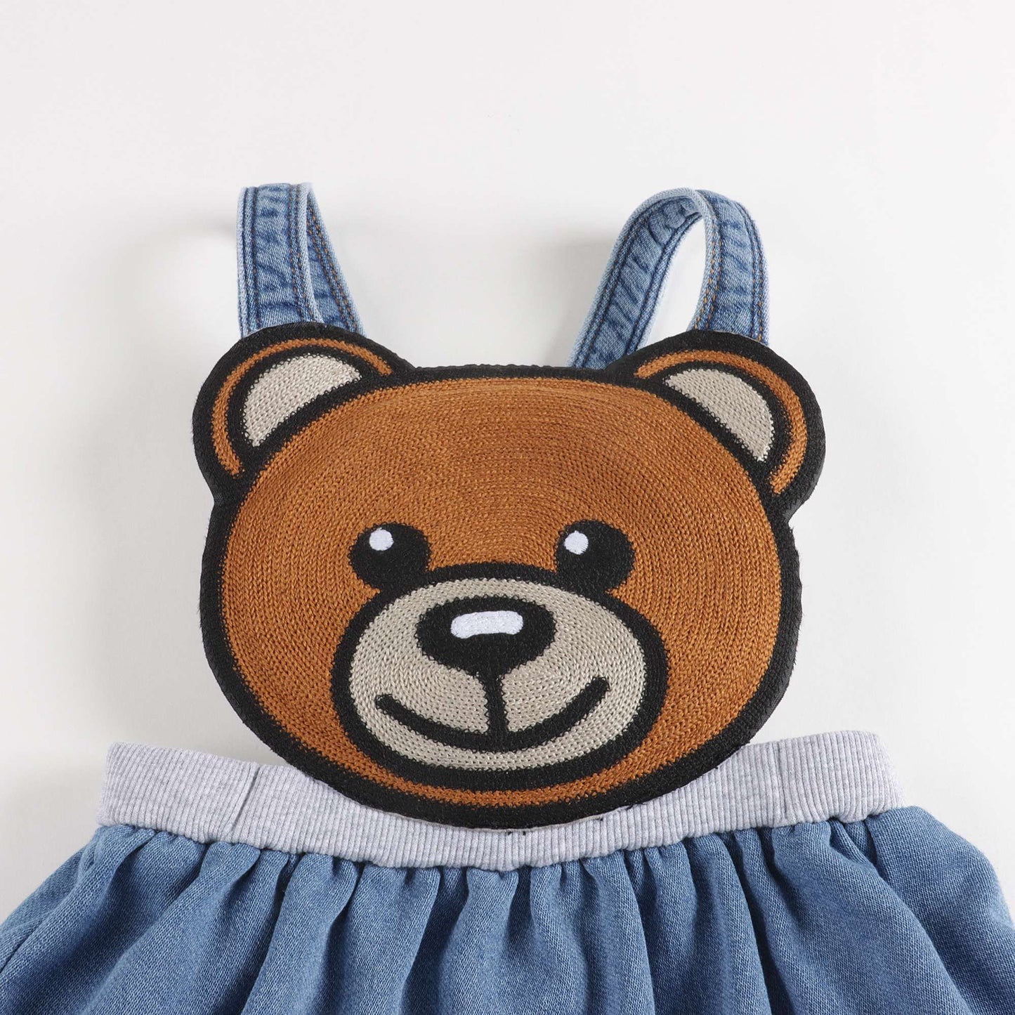 Baby Girls Bear Denim Skirt