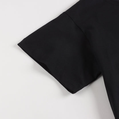 Girls Black Logo Cotton Dress
