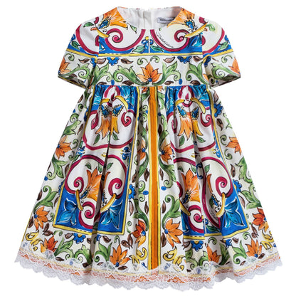 Baby Girls Lace Printing Dress