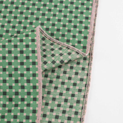 Girls Green Dots Cotton Scarf