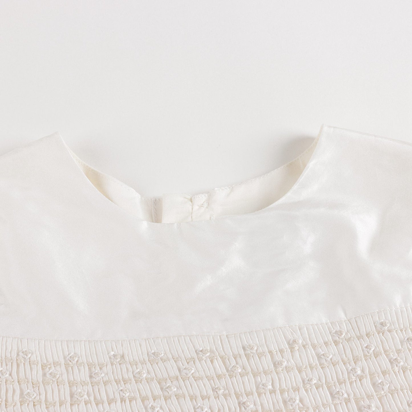 Baby Girls White Silk Dress