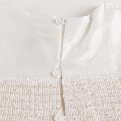 Baby Girls White Silk Dress