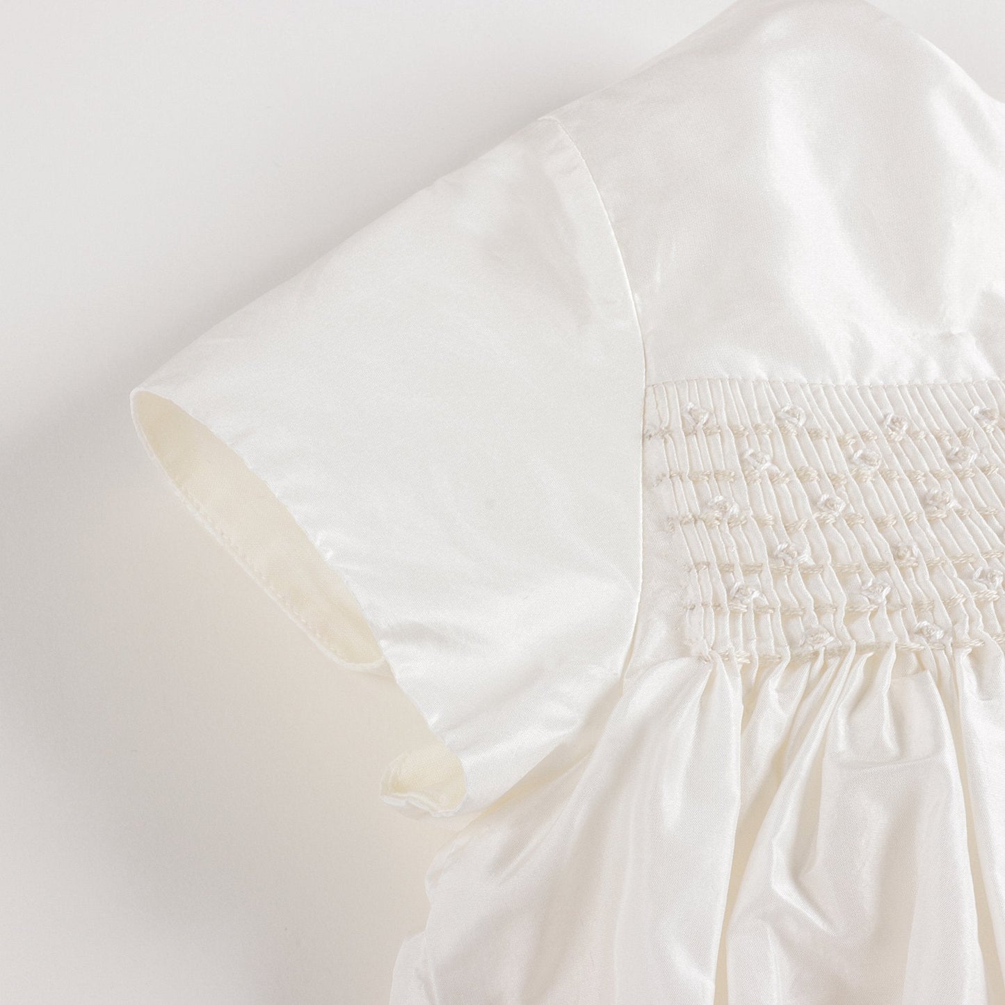 Baby Girls White Silk Dress