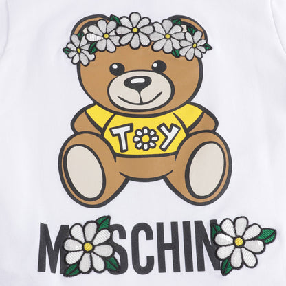 女婴白色Logo棉连帽衫