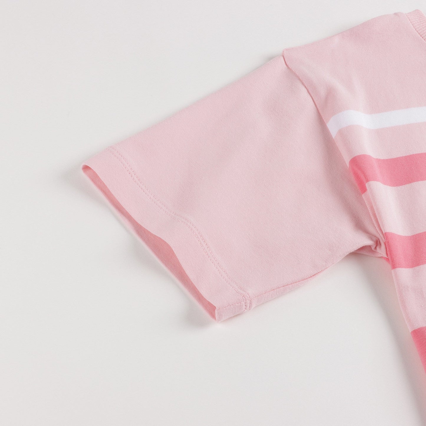 Girls Pink Stripe Cotton T-Shirt