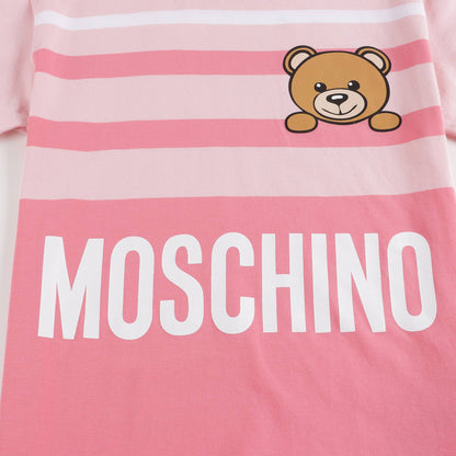 Girls Pink Stripe Cotton T-Shirt