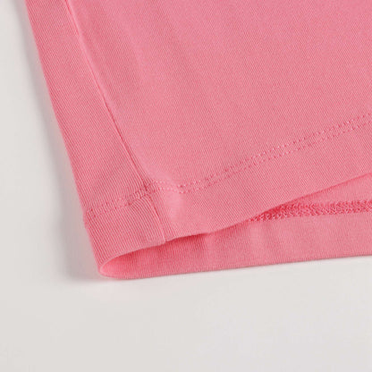 Girls Pink Stripe Cotton T-Shirt