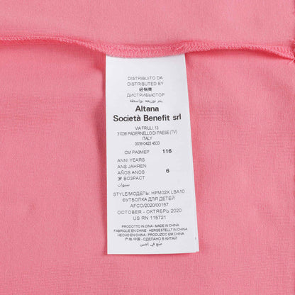 Girls Pink Stripe Cotton T-Shirt