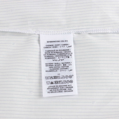 男童蓝色条纹棉衬衫