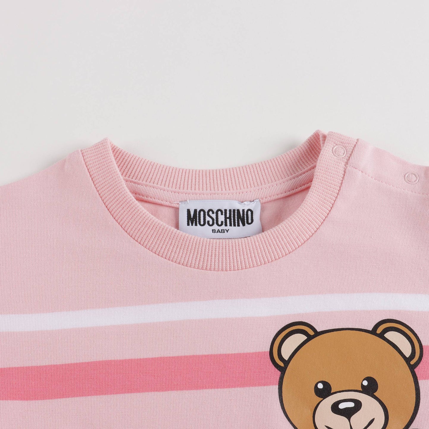 女婴粉色条纹棉T恤