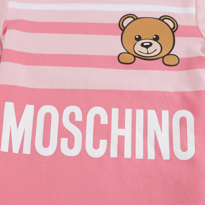 女婴粉色条纹棉T恤