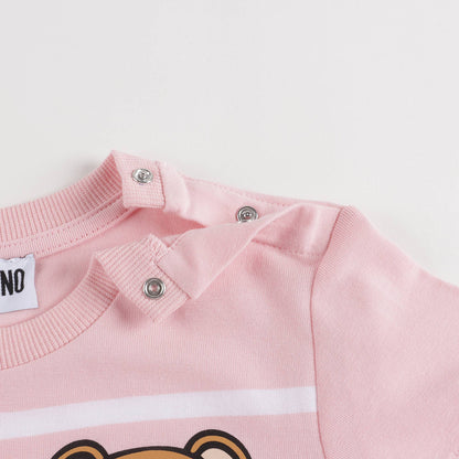 女婴粉色条纹棉T恤