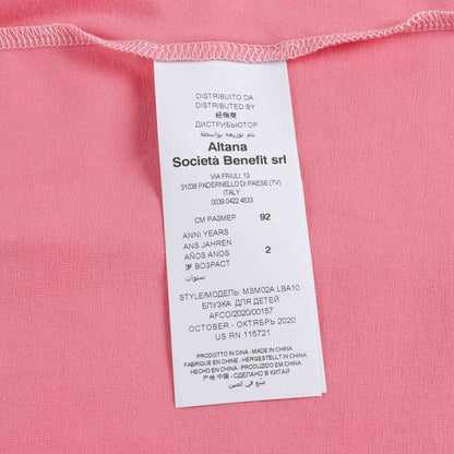 女婴粉色条纹棉T恤