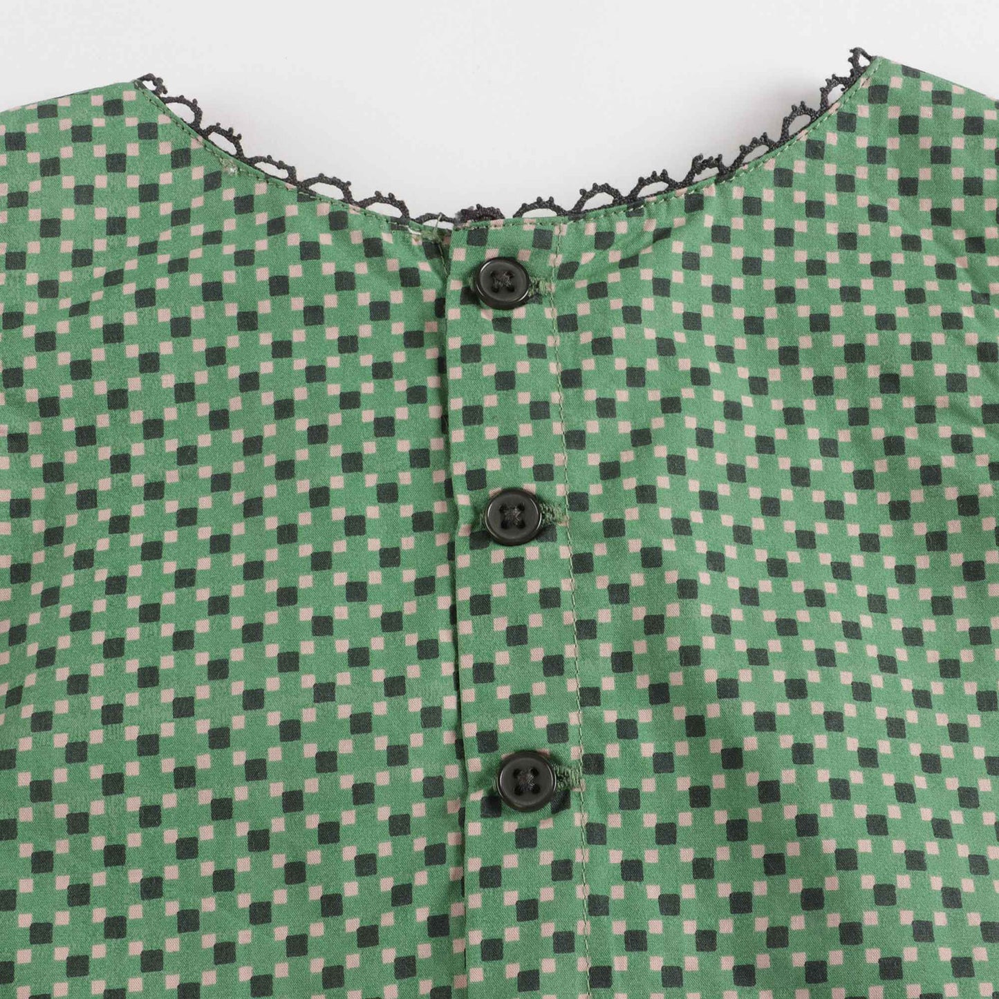 Baby Girls Green Dots Cotton Babysuit