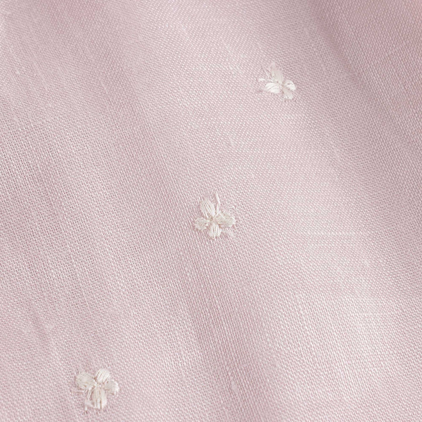 女婴粉色刺绣棉连衣裙