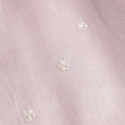 女婴粉色刺绣棉连衣裙