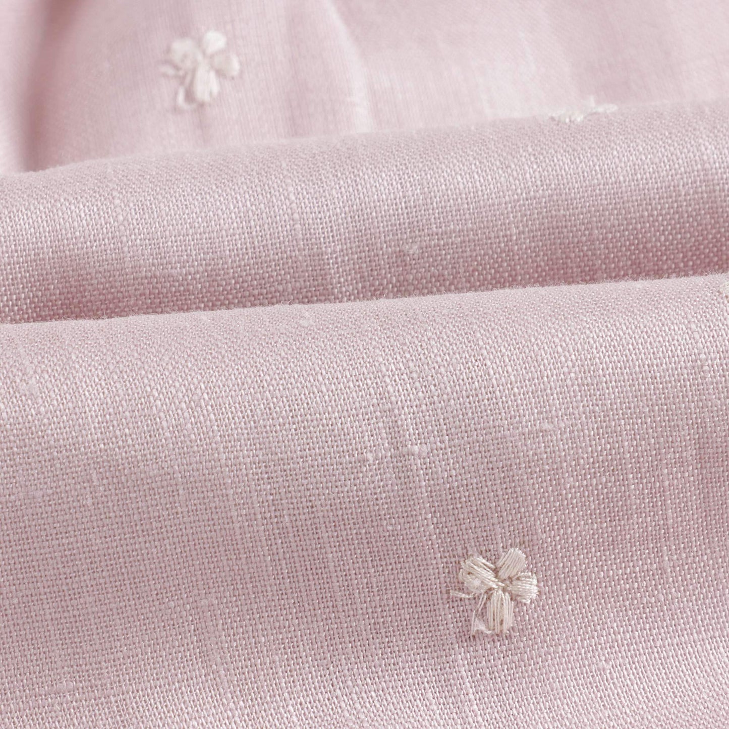 女婴粉色刺绣棉连衣裙