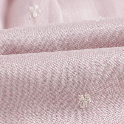 女婴粉色刺绣棉连衣裙