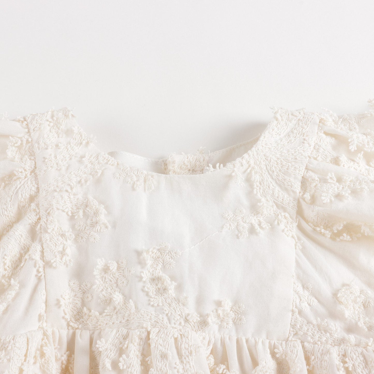 Baby Girls White Embroidered Cotton Dress