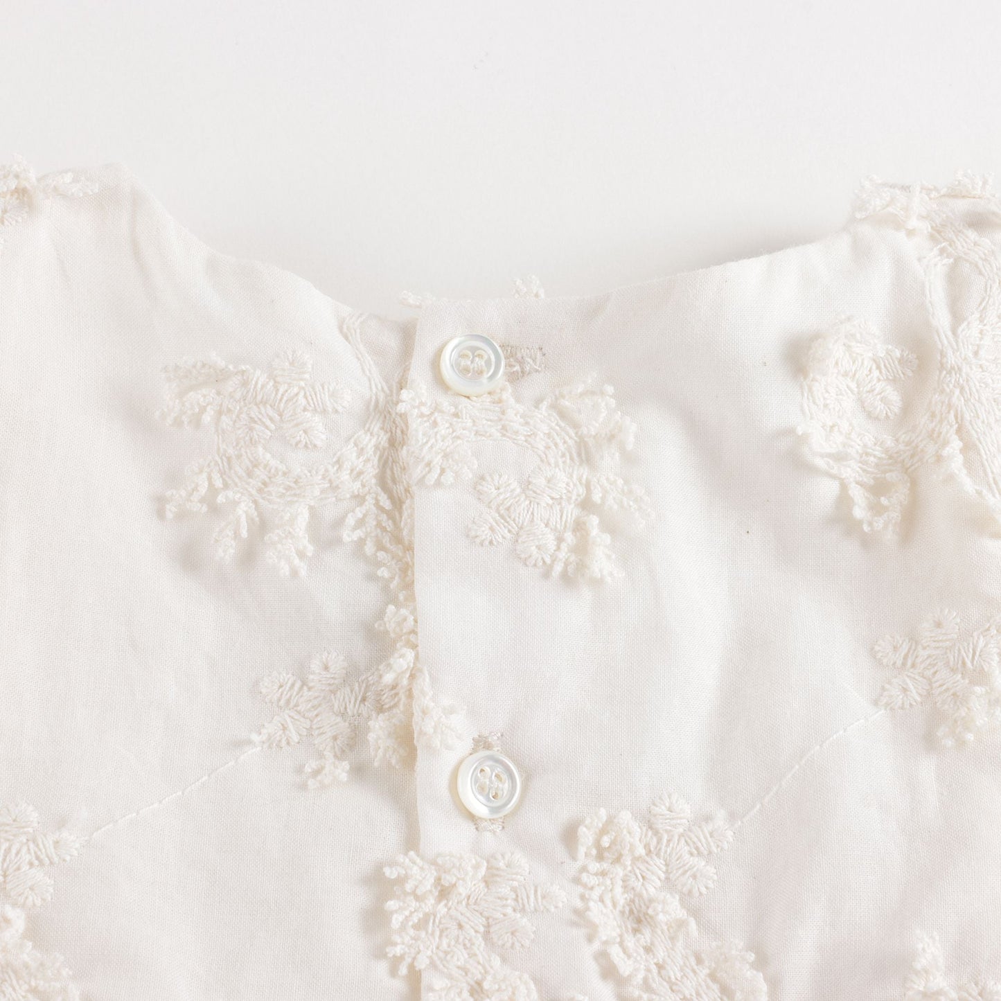 Baby Girls White Embroidered Cotton Dress