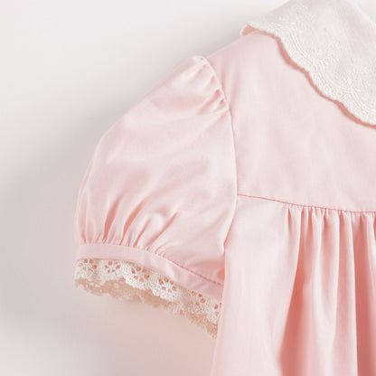 Baby Girls Pink Cotton Dress