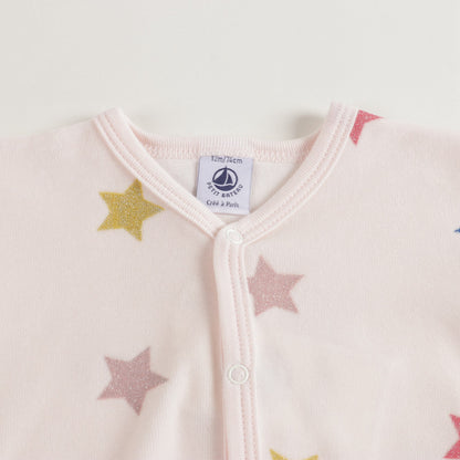 Baby Girls Light Pink Stars Romper