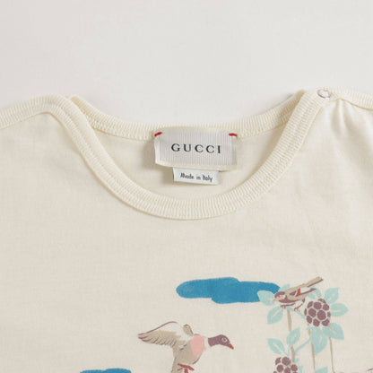 Baby Boys & Girls Off White Print T-Shirt