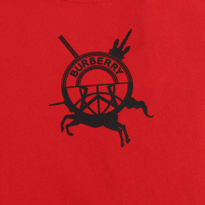 Boys & Girls Bright Red Cotton T-Shirt