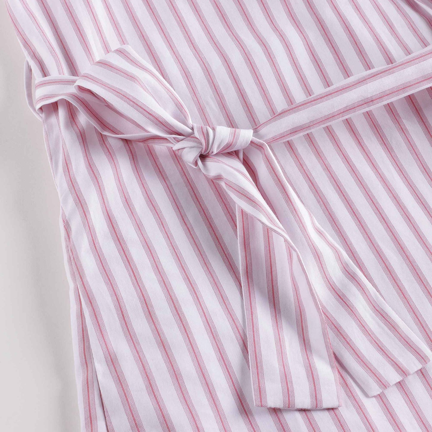 女童粉色条纹棉连衣裙