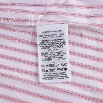 女童粉色条纹棉连衣裙