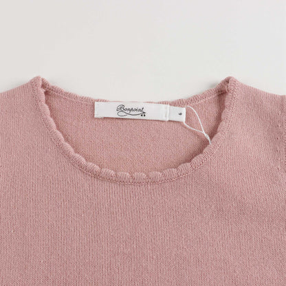 Girls Dark Pink Logo Cotton Vest