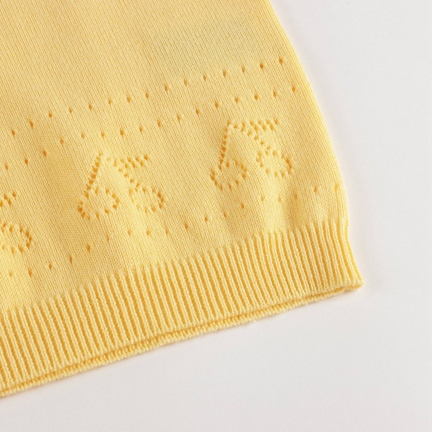 Girls Yellow Logo Knit Vest