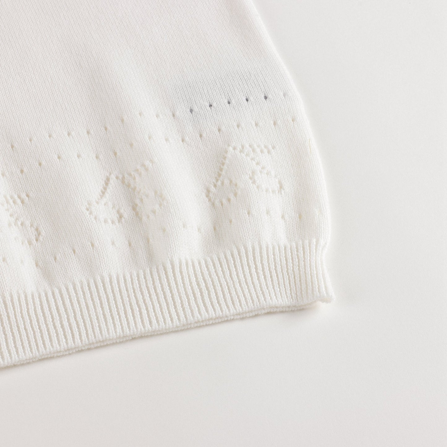 Girls White Logo Knit Vest