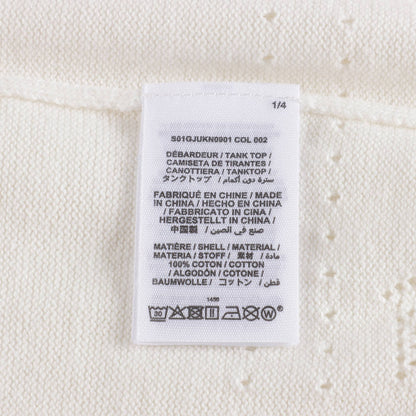 Girls White Logo Knit Vest
