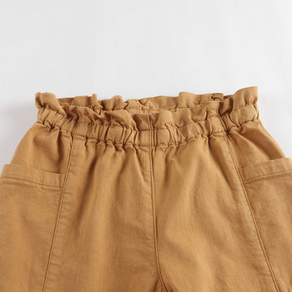 女童蜜糖色棉长裤