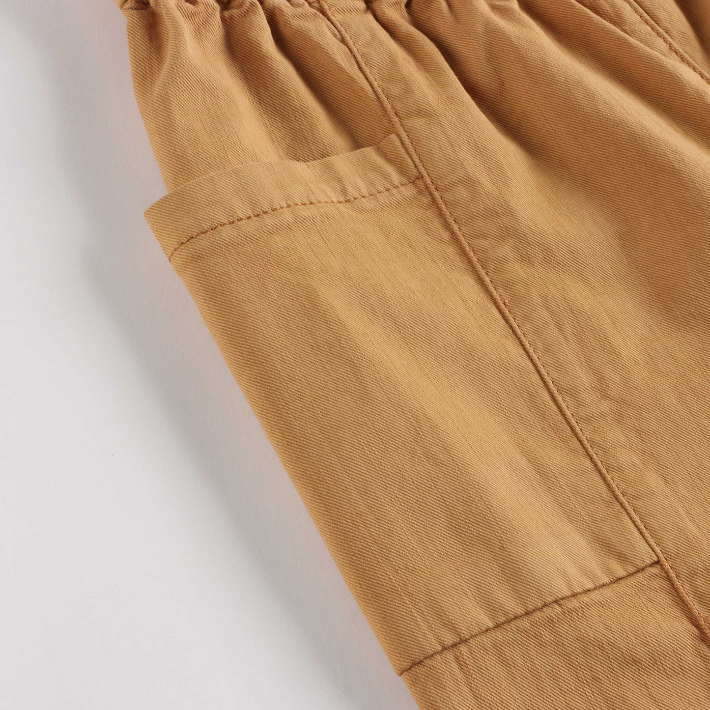 女童蜜糖色棉长裤