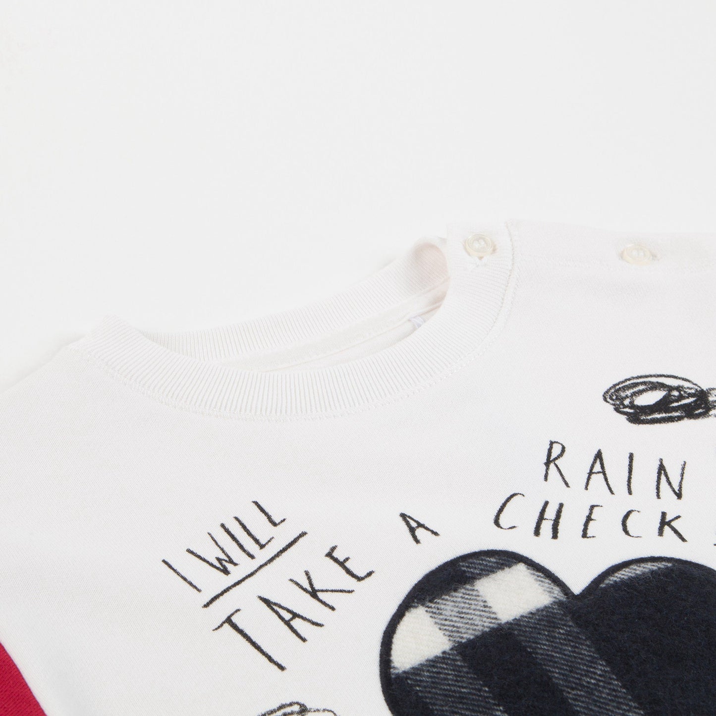 Baby  Boys  White  鈥淔laky clouds鈥?  Cotton   Sweatshirt