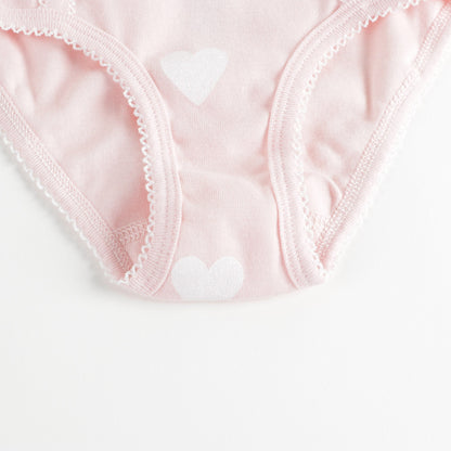 Girls Multicolor Hearts Underwear Set ( 3 Pieces )