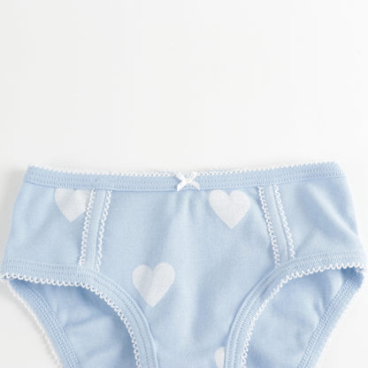 Girls Multicolor Hearts Underwear Set ( 3 Pieces )